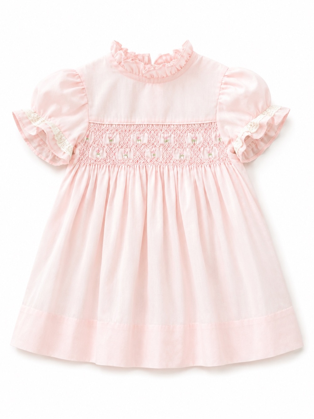 Polly Flinders Hand Smocked Pink Dress